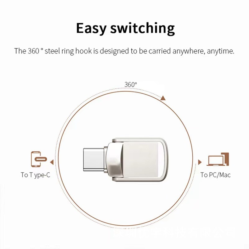 USB флашка за мобилен телефон и компютър, голям капацитет, 32GB, 2 в 1 ...