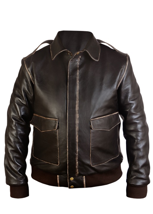 Jacheta pentru barbati, Garments X, Piele naturala, Wears B05 Bomber, Maro, Maro