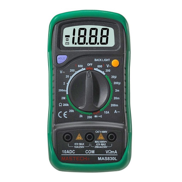 Мултиметър MASTECH MAS830L, Дигитален, Батерия