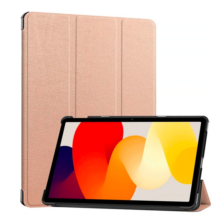 Husa tableta din piele pentru Samsung Galaxy Tab A9, Protectie Completa, Rose Gold