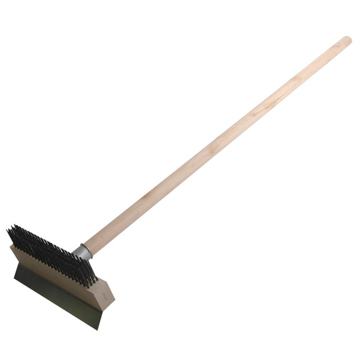 Perie pentru cuptor pizza, maner din lemn, 98x25 cm