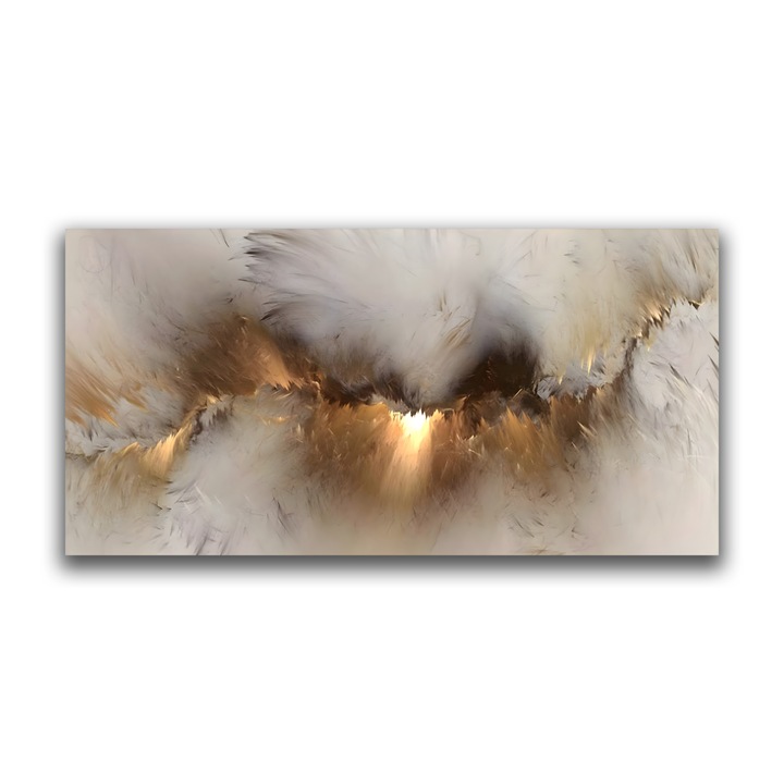 Картина на платно, LuxCanva® B1082, Божествена светлина, 70 X 140 CM, 100% памучно платно 400g/m2, дървена рамка, всекидневна, абстрактна, изгрев, спалня, светлина, тишина, спокойствие, живи цветове