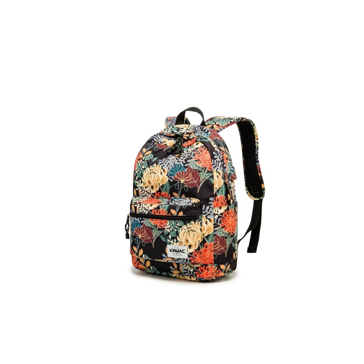 Laptop hátizsák, Kinmac, Black Chrysanthemum, 15,6 hüvelyk