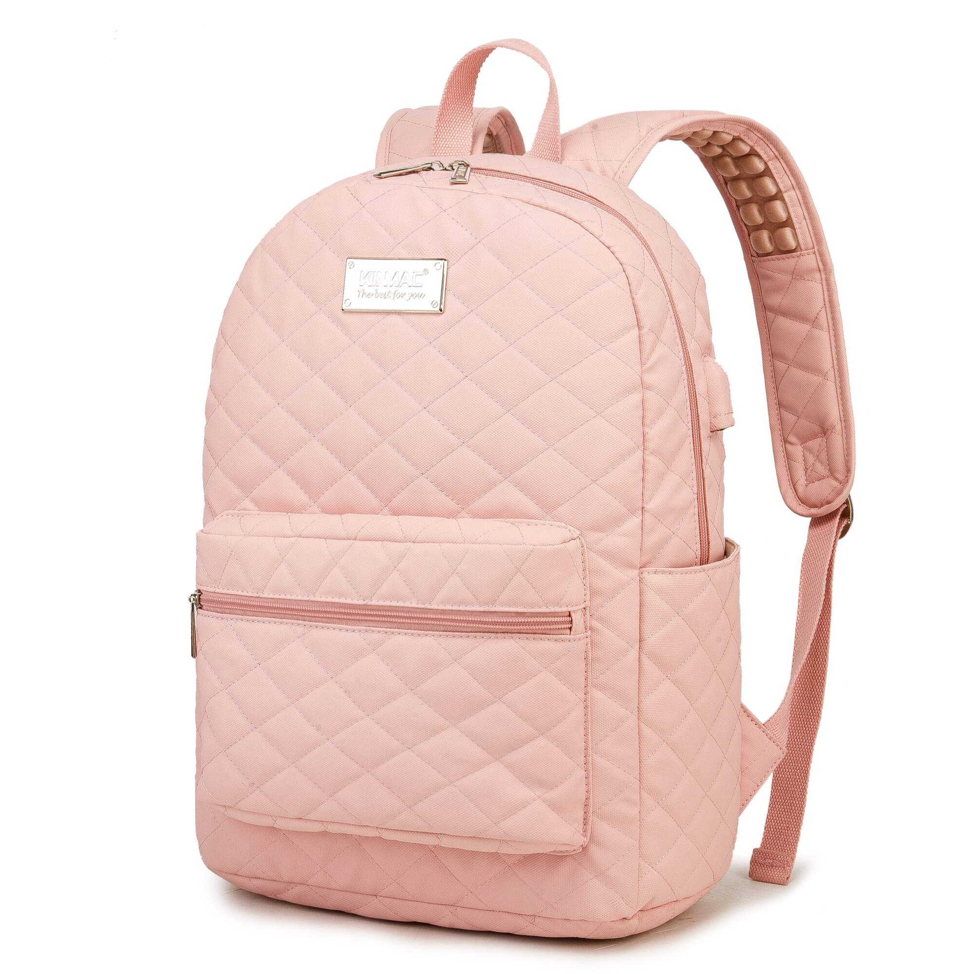 Rucsac Laptop, Kinmac, Pink Embroidery, 15.6 inch