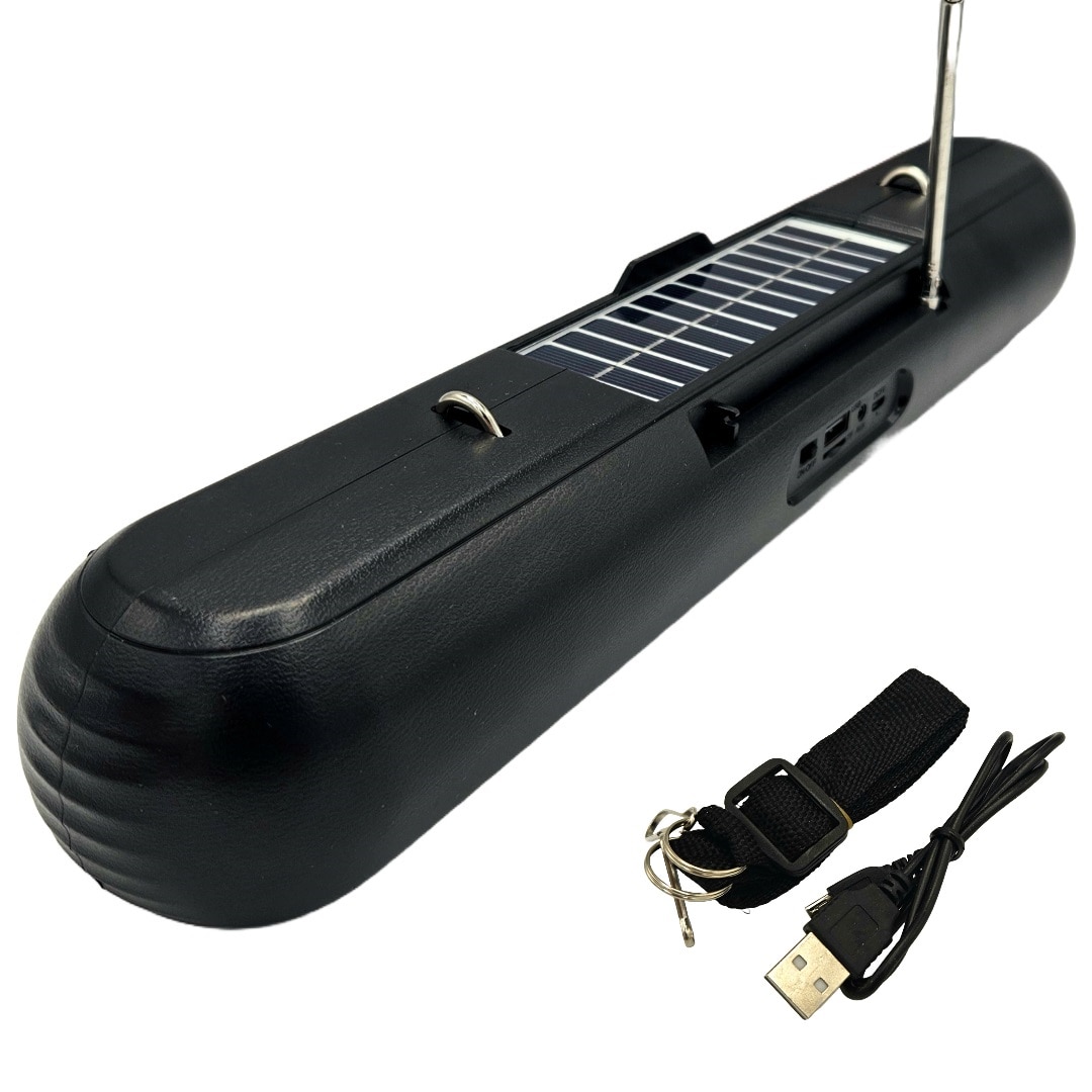 Модерно радио със соларен панел, батерия, Bluetooth, USB, AUX, Micro ...