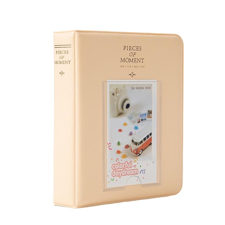 Album foto, 64 locuri, Pentru Polaroid Mini,110 x 140 mm，Bej