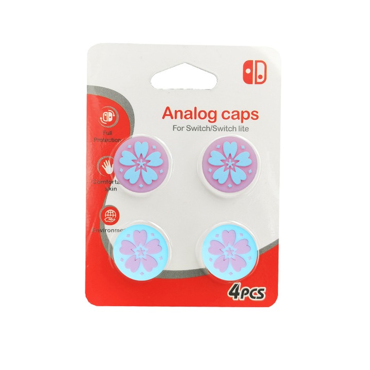 Комплект от 4 бр капачета за джойстик, Силиконови, Лилави