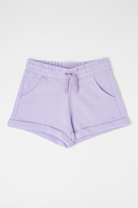 United Colors of Benetton, Pantaloni scurti cu snur de ajustare in talie, Lila
