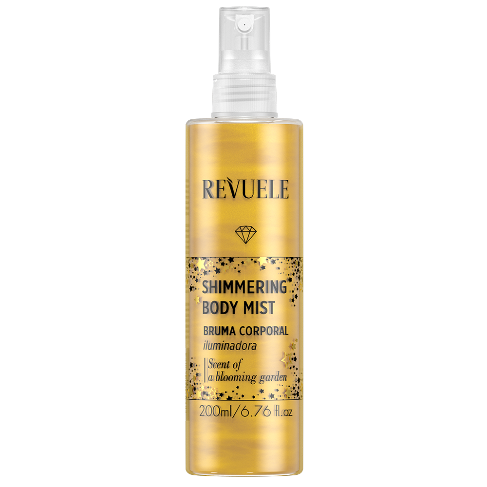 Spray de corp cu particule aurii, Revuele, 200 ml
