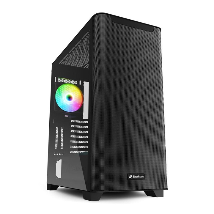 Carcasa PC, Sharkoon, M30, RGB, Sticla, Negru