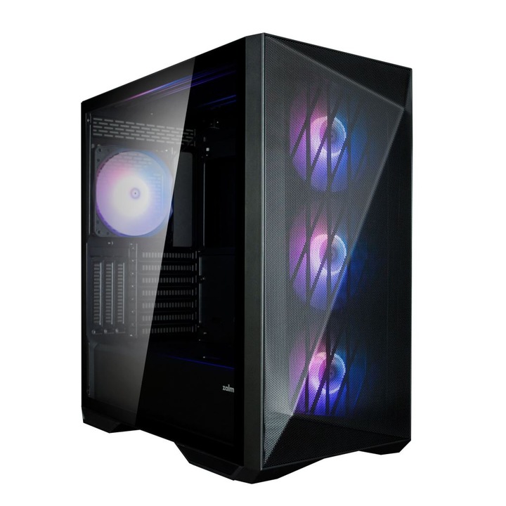 Zalman Z9 Iceberg MS закалено стъкло черно, калъф