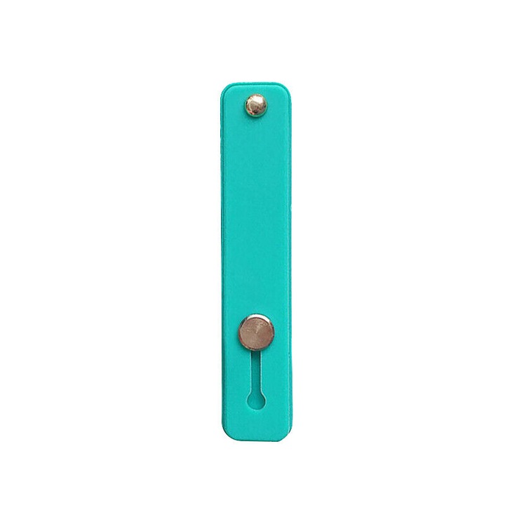 Suport universal pentru telefon Finger Zipper, Adeziv, Albastru