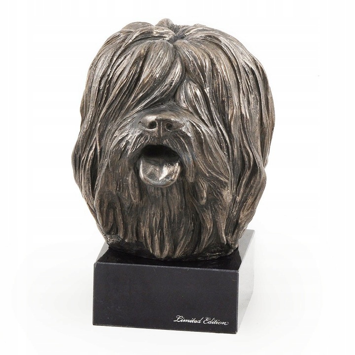 Statueta Ciobanesc polonez, Marmura/Bronz/Rasina, 27x9x17.5 cm, Negru/Bronz