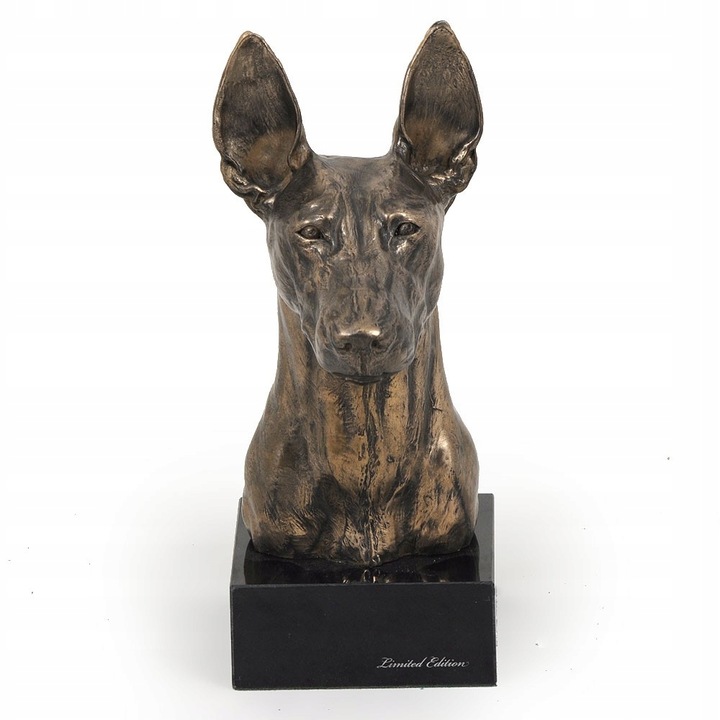 Статуетка Фараоново куче, мрамор/бронз/смола, 19x12,5x17 см, черно/бронз