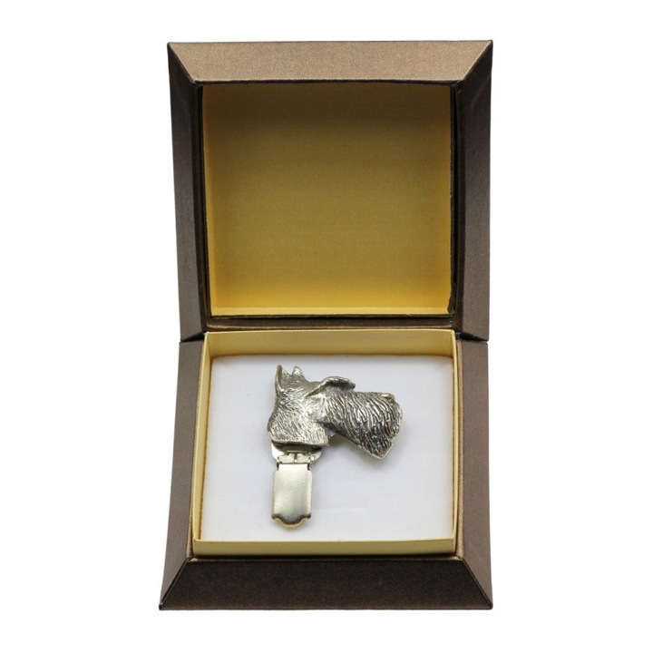 Skót terrier kutya bross klipszel, Art-Dog, cink, ezüst