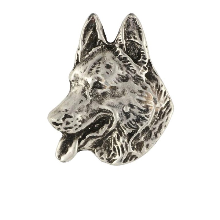 Brosa dama, Model Ciobanesc German, Argint/Aliaj, Argintiu