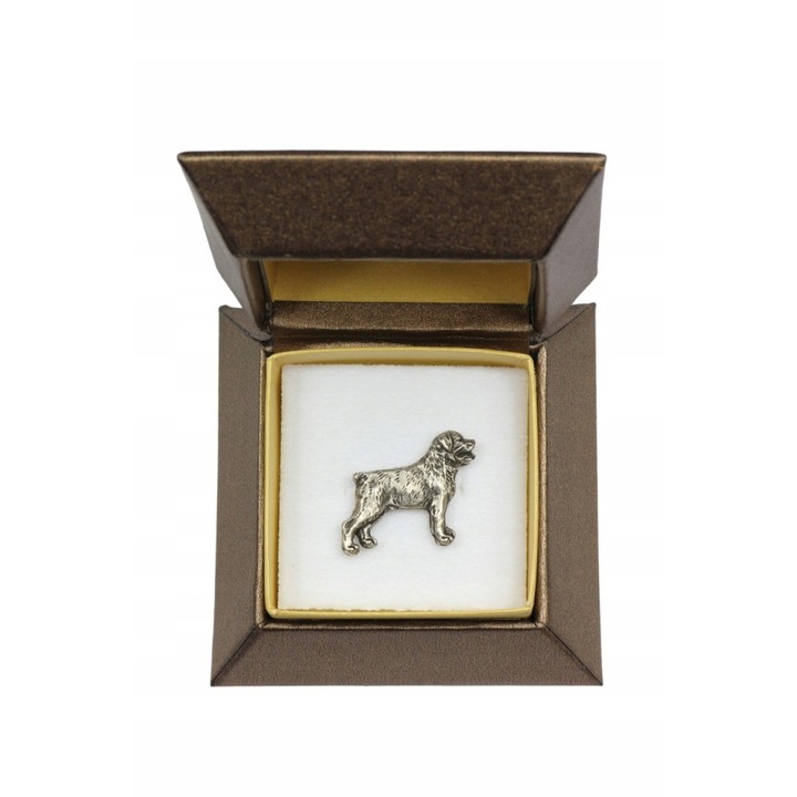 Női bross, Fémötvözet/Ezüstözött, Kutyaforma, 2,2 x 2,3 cm, Ezüst