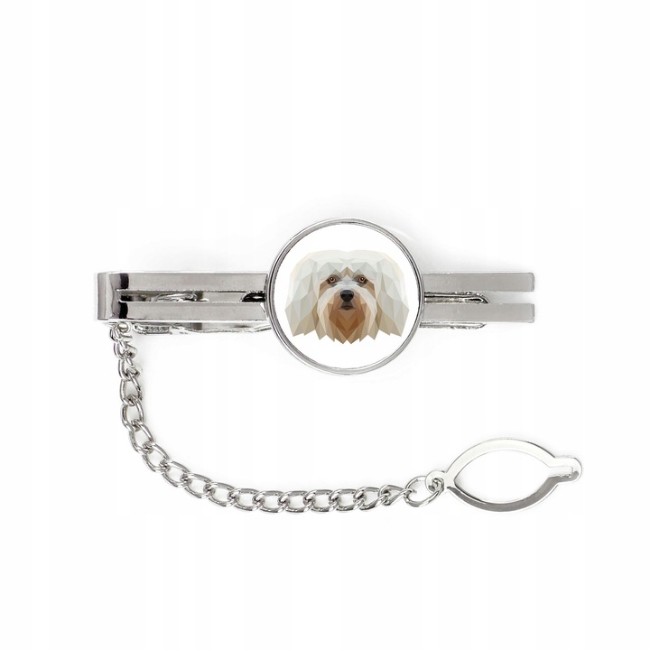 Nyakkendőtű, Fém, Kutyamodell, 5 cm, Ezüst