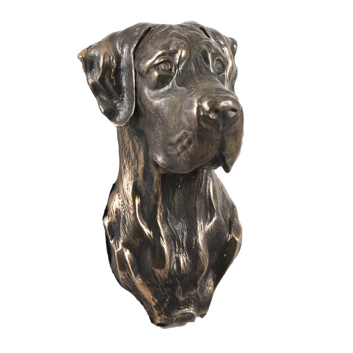 Висяща фигурка, Art-Dog, Бронз/Смола, Модел на кучешки бюст, Кафяв