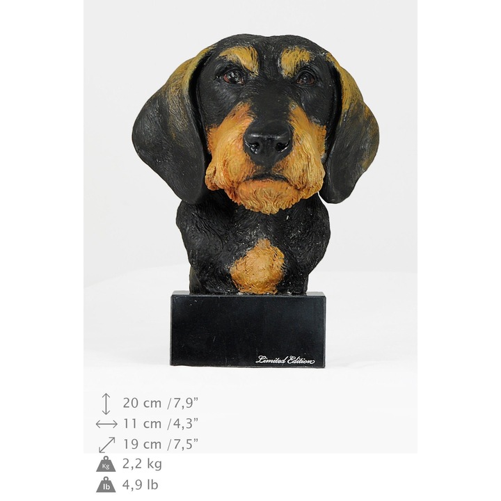 Statueta decorativa, Rasina, Model catel, 2.2kg, Multicolor