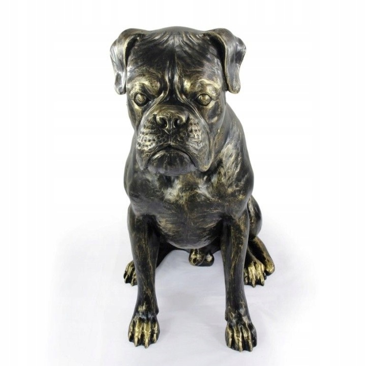 Декоративна статуетка, Бронз, Модел Кученце, Златно/Черно
