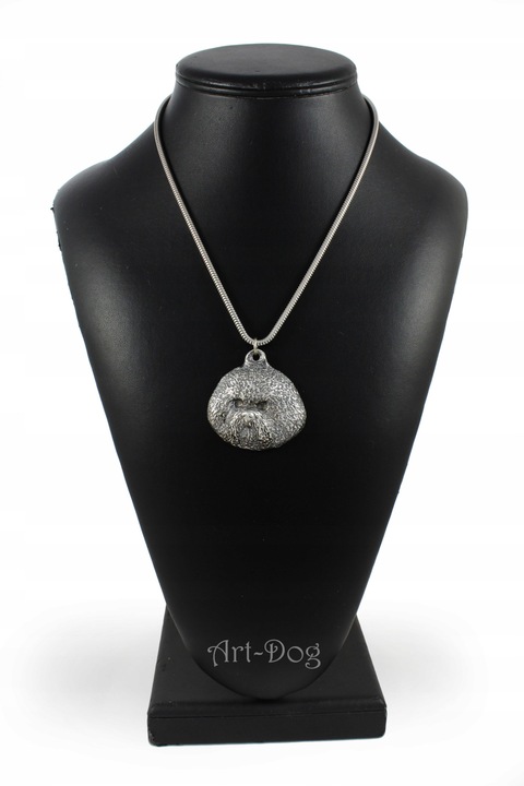 Nyaklánc medállal, Art-Dog, cink ötvözet, ezüstözött, kölyökkutya modell, ezüst