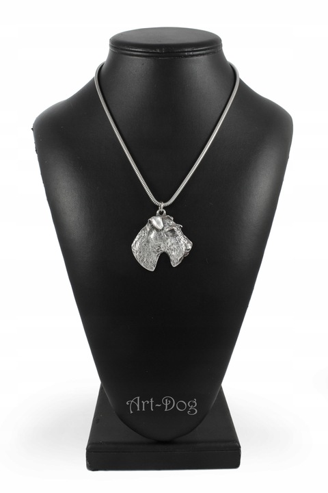 Női medál nyaklánc, Art-Dog, cink ötvözet, ezüstözött, kölyökkutya modell, ezüst