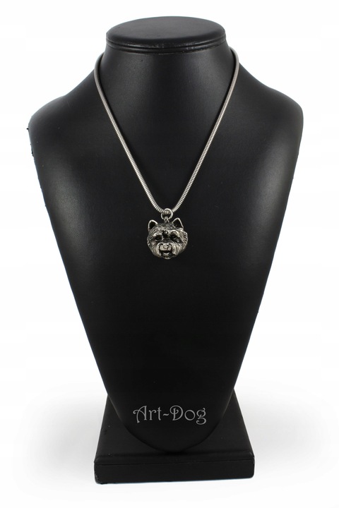 Női medál nyaklánc, Art-Dog, cink ötvözet, ezüstözött, kölyökkutya modell, ezüst