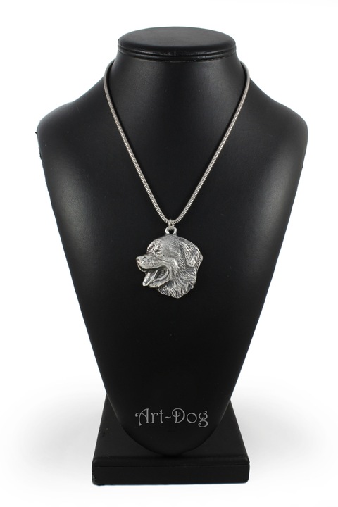 Női medál nyaklánc, Art-Dog, cink ötvözet, ezüstözött, kölyökkutya modell, ezüst