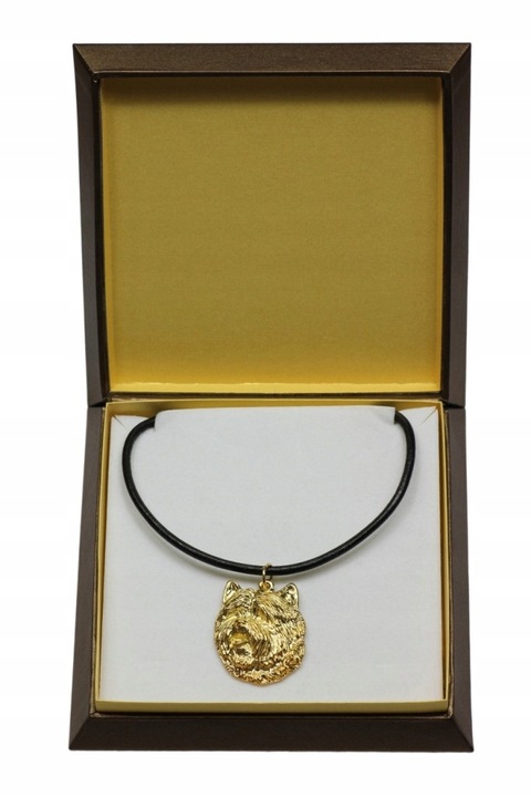 Női nyaklánc, Art-Dog, Ötvözet/Aranyozott, Kölyök medál, 50 cm, Arany/Fekete