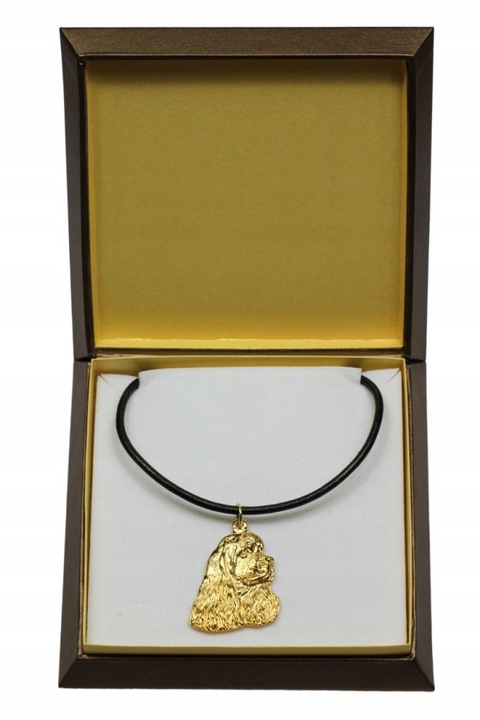 Női nyaklánc, Art-Dog, Ötvözet/Aranyozott, Kiskutya medál, 50 cm, Arany/Fekete