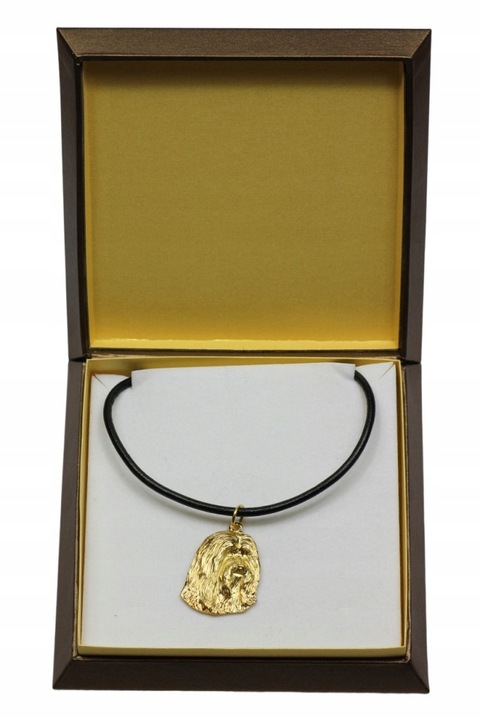 Női nyaklánc, Art-Dog, Ötvözet/Aranyozott, Kiskutya medál, 50 cm, Arany/Fekete