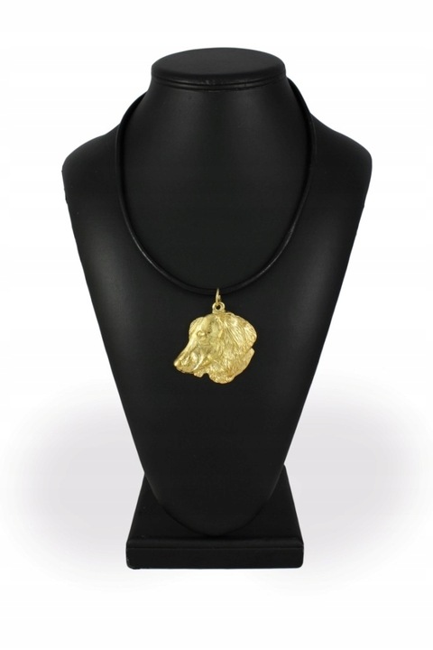 Női nyaklánc, Art-Dog, Ötvözet/Aranyozott, Kiskutya medál, 50 cm, Arany/Fekete