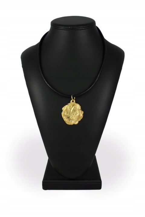 Női nyaklánc, Art-Dog, Ötvözet/Aranyozott, Kölyök medál, 50 cm, Arany/Fekete