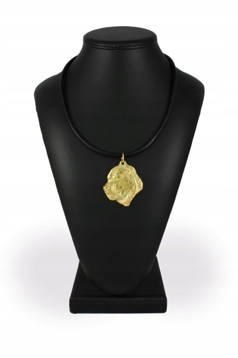 Női nyaklánc, Art-Dog, Ötvözet/Aranyozott, Kiskutya medál, 50 cm, Arany/Fekete