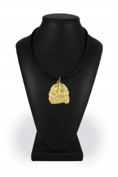 Női nyaklánc, Art-Dog, Ötvözet/Aranyozott, Kiskutya medál, 50 cm, Arany/Fekete