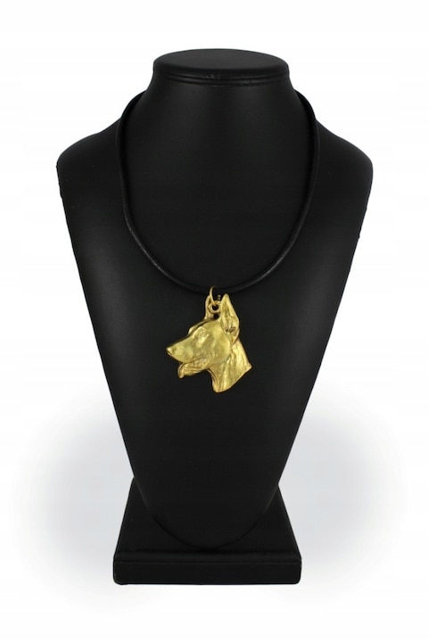 Női nyaklánc, Art-Dog, Ötvözet/Aranyozott, Kiskutya medál, 50 cm, Arany/Fekete