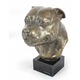 Staffik figura, gyanta/márvány, 25x14 cm, bronz/fekete