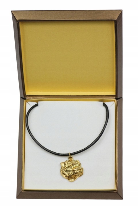 Női nyaklánc, Art-Dog, Ötvözet/Aranyozott, Kiskutya medál, 50 cm, Arany/Fekete