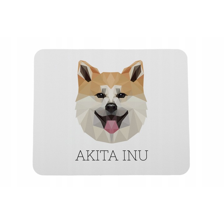 Mousepad, Model Akita Inu, 22 x 18 cm, Multicolor