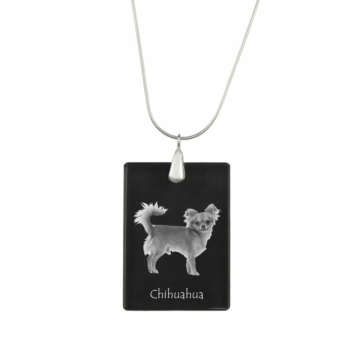 Chihuahua nyaklánc, Art-Dog, kristály, fekete/ezüst