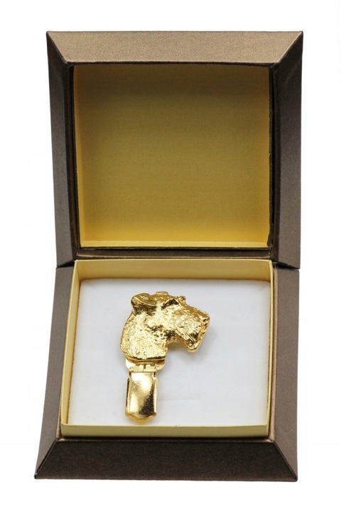 Airedale terrier bross, Art-Dog, cink/ötvözet, arany