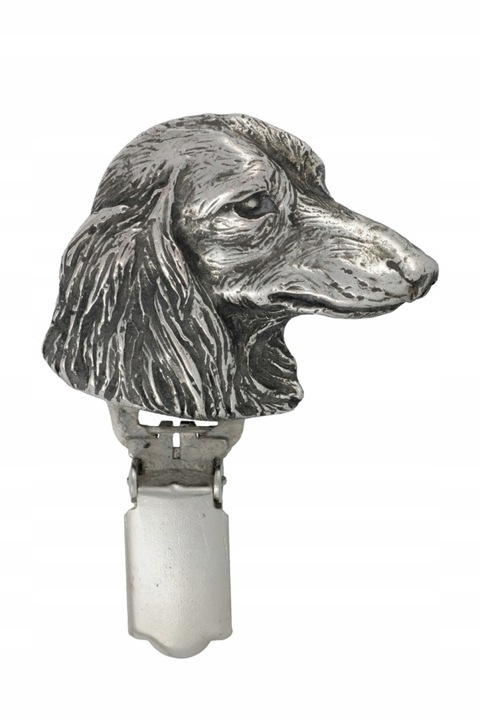 Tacskó bross klipszel, Art-Dog, cink, ezüst