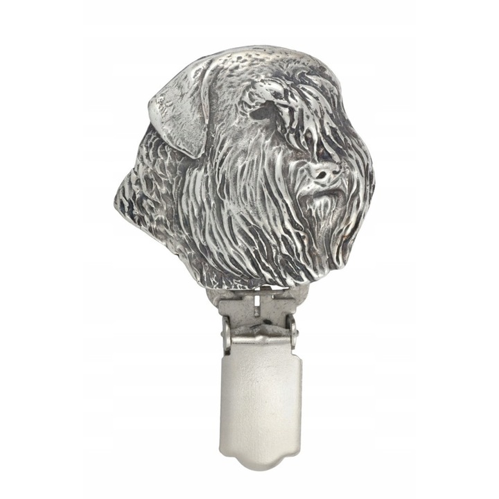 Flandriai juhászkutya bross klipszel, Art-Dog, cink, ezüst