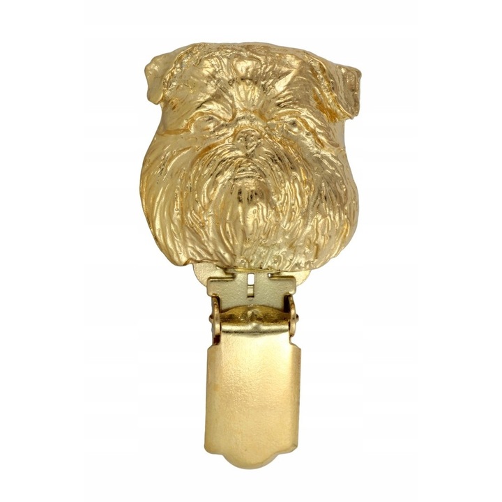 Női klip bross, Art-Dog, fémötvözet/aranyozott, kutyaforma, 60 x 30 mm, arany