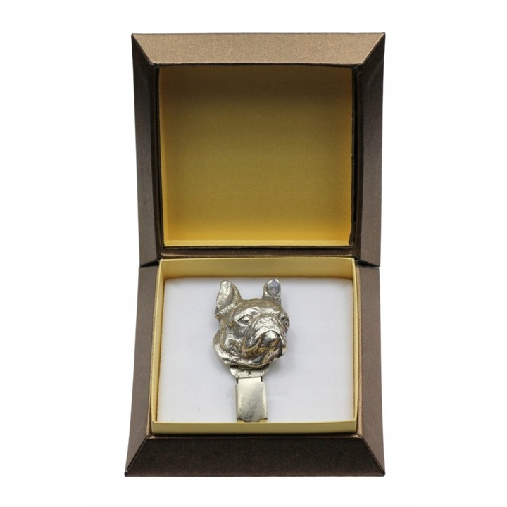 Boston Terrier bross, Art-dog, ötvözet, ezüst