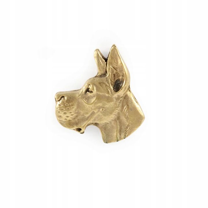 Brosa Great Dane, Zinc/Aluminiu, Art-Dog, Placata cu aur 24K, 2x1.9 cm, Auriu