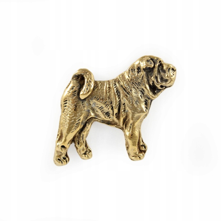 Bross, Art-dog, aranyozott, modell- Shar Pei, cink/ötvözet, arany
