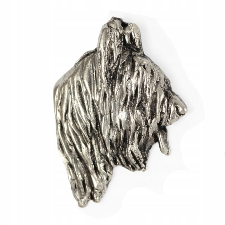 Női bross, Art-Dog, Fémötvözet/Ezüstözött, Kutyaforma, 2,6 x 2 cm, Ezüst