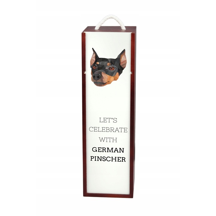 Borosdoboz, Art-Dog, Fa, Geometrikus Pinscher Modell, Többszínű